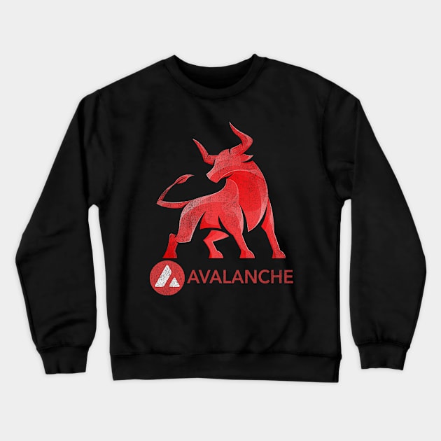 Bull Market Avalanche AVAX Coin To The Moon Crypto Token Cryptocurrency Wallet Birthday Gift For Men Women Kids Crewneck Sweatshirt by Thingking About